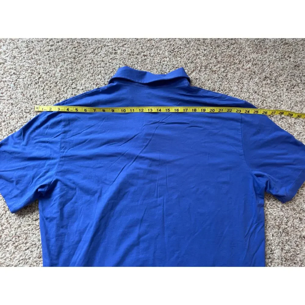 Polo Golf Ralph Lauren Shirt Mens XL Blue Stretch Lisle Polo Short Sleeve Pony